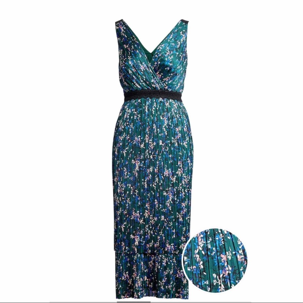 Banana Republic Pleated Tiered Midi Dress